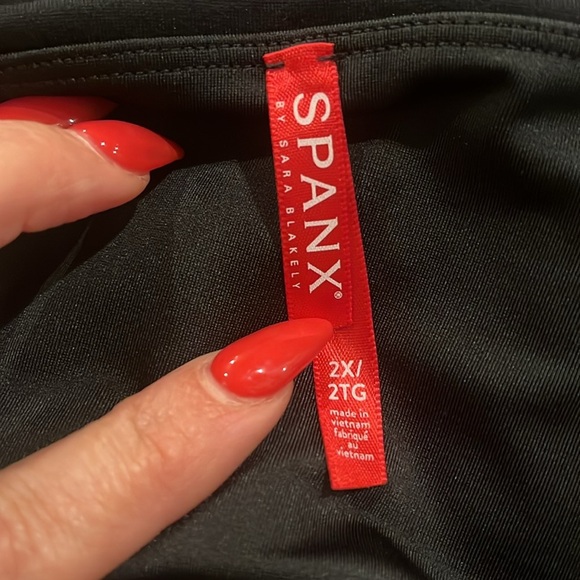 SPANX Ponte Ankle High Waisted Leggings split hem NWOT 2X black - Picture 7 of 10